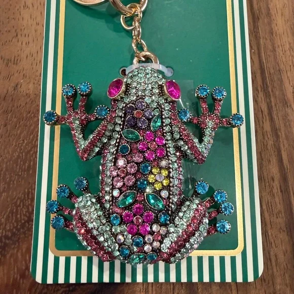 Piper K Multicolor Frog Bag Charm & Key Chain - Picture 2 of 2